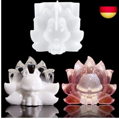 Voyyphixa Silikonformen Epoxidharz Fuchs 3D Tiere Resin Silikonform Nine Tail - Bild 1 von 4