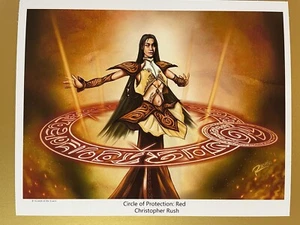 Circle of Protection: Red High Quality Christopher Rush MTG print - Picture 1 of 3
