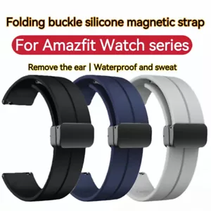 Correa de silicona con hebilla magnética profesional para Huami Amazfit GTR 4 3 2 2e 47 mm GTR3 - Imagen 1 de 25