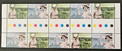 COCOS ISLAND 2004 50th ANNIVERSARY OF ROYAL VISIT STAMP GUTTER BLOCK OF 10 MNH - Image 1 of 3