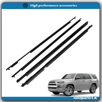 For 2010-2021 Toyota 4Runner 4Pcs Seal Belt Moulding Outside Window Weatherstrip - Image 1 of 4
