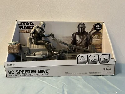 Star Wars RC Speeder Bike With The Mandalorian and Grogu Brand New In Box - Image 1 of 4