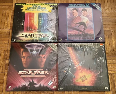 Laserdisc LOT of 4: Star Trek, Star Trek 4, Star Trek 5, Star Trek 6 Foto 1 de 4
