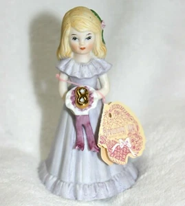 Enesco Geburtstag Mädchen aufwachsende Porzellanpuppe 1981 4,5 Zoll groß - Bild 1 von 12
