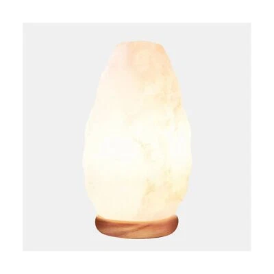 Lámpara de cristal de sal blanca brillante del Himalaya luz nocturna de sal natural hecha a mano Foto 1 de 4