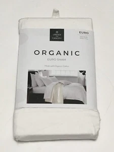 Under the Canopy Hotel Border Euro Pillow Sham - White Ivory - Picture 1 of 3