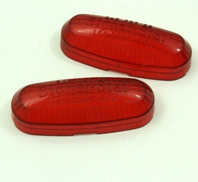 2 Vtg Clearance Side Marker Light LENS Trailer Vehicle Signal-Stat  PCP 69 NOS  - Image 1 of 4