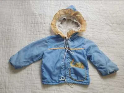Vintage 80s 90s baby girl 18 month cat zip up hoodie jacket - Image 1 of 4