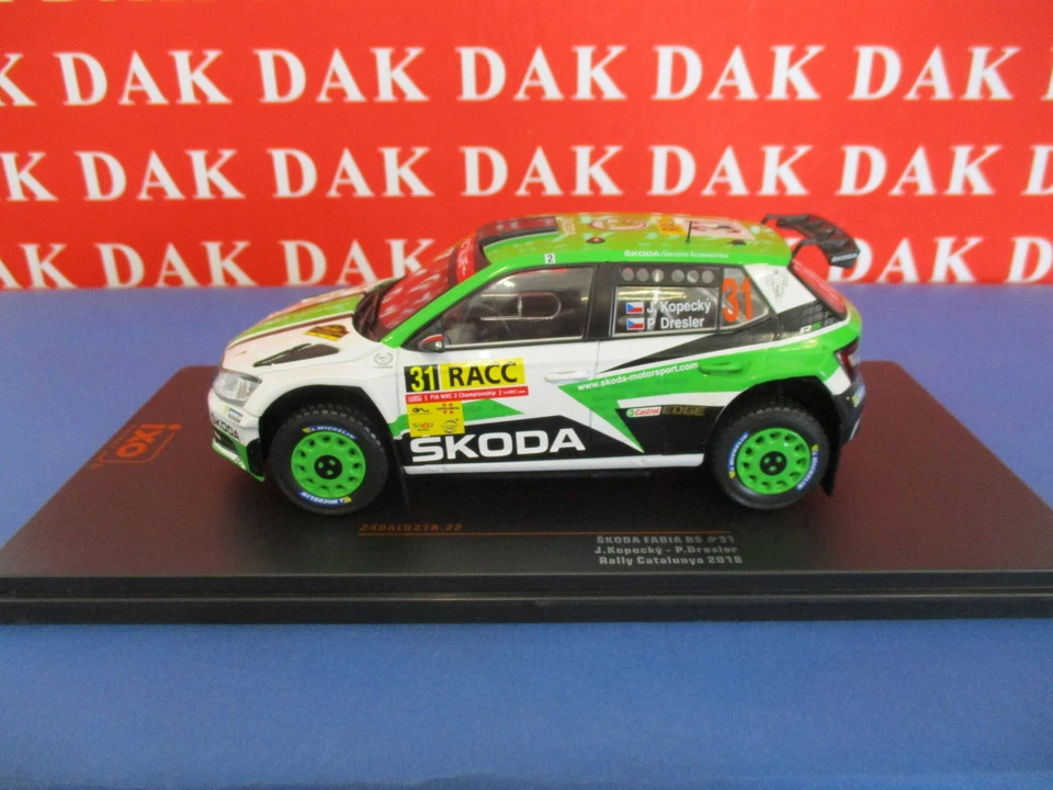 SKODA FABIA R5 N.31 RALLY CATALUNYA 2018KOPECKY-DRESLER 1 24 Ixo Model Auto Rall