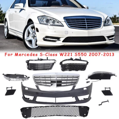 Front Bumper Cover w/DRLs For Mercedes Benz S-Class W221 S550 2007-2013 Foto 1 de 4