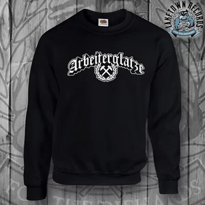 ARBEITERGLATZE Pullover Sweatshirt S-3XL Oi! Skinhead Punk Working Class Antisoc - Picture 1 of 2