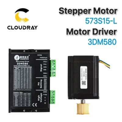 Stepper Motor 573S15-L & Stepper Driver 3DM580 3 Phase for Laser Engraver Cutter - Image 1 of 2