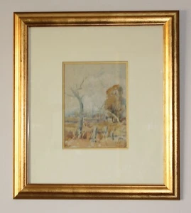 A Pastoral Watercolour by B.E. Minns Untitled & Not Dated Signed Lower Right - Picture 1 of 9