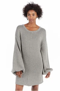 True Religion Women's Metallic Thread Sweater Dress in XS Taupe - Picture 1 of 3