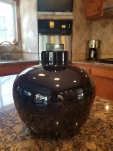 Vintage Laslo For Mikasa Japan Black Decorative Vase - Picture 1 of 9