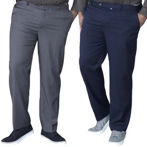 Duke D555 Mens Big Tall King Size Flexi Waist Formal Trousers Pants