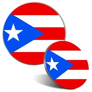 Mausmatte & Untersetzer Set - Puerto Rico Flagge #9020