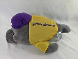 Fiesta Kobee Manatee Plush 12 Inch Yellow Shirt Purple Hat Stuffed Animal Toy - Imagen 1 de 9