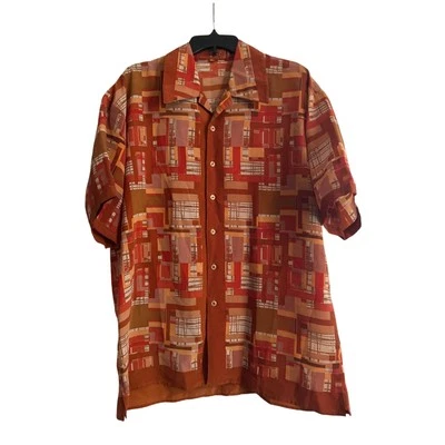 GUC Prestige Men's Short Sleeve Casual Summer Shirt Geometric Print Size Large - Image 1 of 4