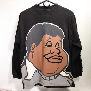 VTG Platinum FUBU Fat Albert Shirt M Black Cotton Graphic Long Sleeve Crewneck - Picture 1 of 11