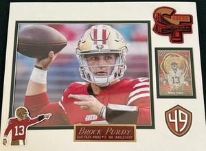 NFL: SAN FRAN 49ers BROCK PURDY PRINT, MAT, FRAME, TEAM PATCH, CARD, &NAMEPLATE - Bild 1 von 5