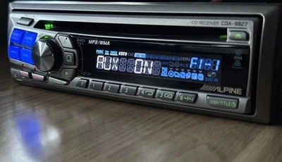ALPINE OLD SCHOOL CAR AUDIO STEREO IN DASH CD UNIT CDA-9827 EQ VINTAGE RARE SUB! - Image 1 of 4