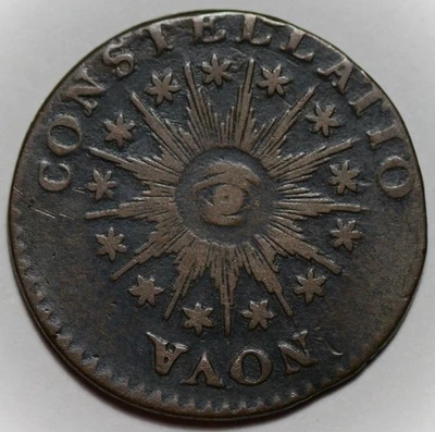 1785 Nova Constellatio Copper, Pointed Rays, Large Date, Crosby 3-B - Image 1 of 4