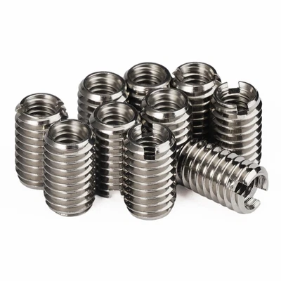 Gewindehülse M8 auf M6 10 Stück Edelstahl Gewindeeinsatz Selbstschneidende - Bild 1 von 4