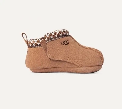 Nuevo con etiquetas UGG Bebé Tasman Zapatos Gancho y Lazo Gamuza Castaño Talla 02/03 (6-12 Meses) Foto 1 de 4