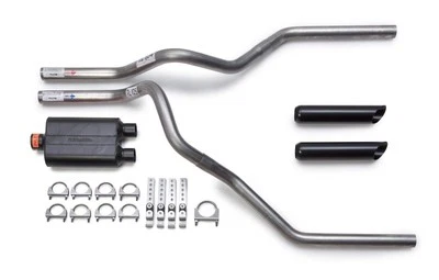 2009-18 Ford F150 F250 Flowmaster Super 44 Mandrel Dual Exhaust Kit Black Tips - Image 1 of 4