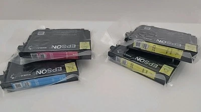 Lote de 4 cartuchos de tinta genuina Epson 220 estándar sellados magenta cian amarillo Foto 1 de 4