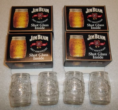 4 vasos Jim Beam Barrel 200 aniversario con cajas originales sin usar Foto 1 de 4