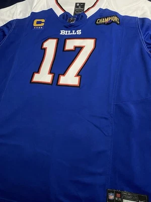 Nueva camiseta XL Nike #17 Josh Allen Buffalo Bills con parche de campeones de división Foto 1 de 4
