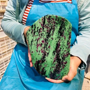 11.83LB Natural Red & green treasure Ruby Epidote Slab ROUGH ROCK demagnetize - Picture 1 of 15