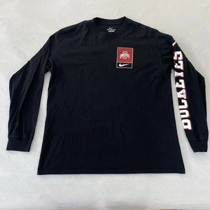 Nike Tee Ohio State Buckeyes camicia manica lunga uomo grande nera università - Foto 1 di 8