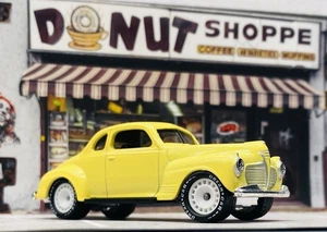 Custom Wheel Swapped Matchbox 1941 Plymouth Coupe 1/64 Diorama Diecast Box Ships - Picture 1 of 19