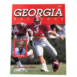 Vtg 1990 Georgia Bulldogs Alabama Crimson Tide Football Program Sanford Stadium - Picture 1 of 8