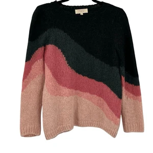 Sezane Multicolor Winnie Alpaka Mohair Strick Colorblock Pullover Sweater Größe Small - Bild 1 von 6