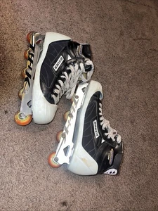 Bauer Supreme 1000 pattini portiere pattini di velocità in linea 5 ruote Tuik misura 10d 11,5 - Foto 1 di 4