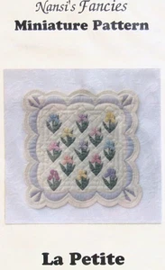 Nansi's Fancies LA PETITE IRIDACEASE Iris 10.5" Sq Miniature Quilt Pattern NFP-3 - Picture 1 of 3