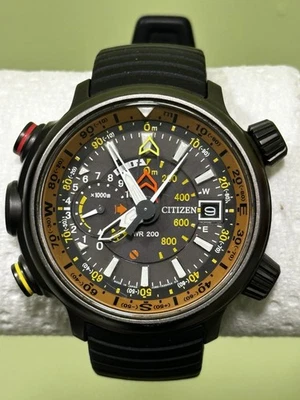 【USED】Citizen eco-drive Promaster Altichron J280-T019811 Titanium Orange From JP - Image 1 of 4