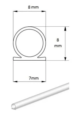 Elton Dichtung Silikon Fensterdichtung Türdichtung selbstklebend 25m Omega Form - Bild 1 von 4