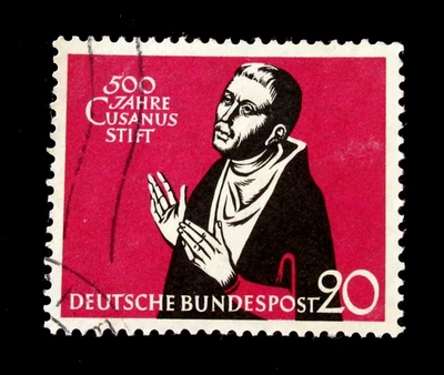 Germany Stamps Sc 792 Deutsches Bundespost 20pf Nicolaus Cusanus 1958 - Image 1 of 2