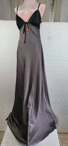 NEW Pepermayo Women's  Flora Satin Maxi Dress Steel Me Away Size 12 - Picture 1 of 13