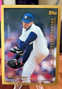 1999 Topps Gold Baseball Card #422 Orlando Hernandez Yankees - Picture 1 of 2