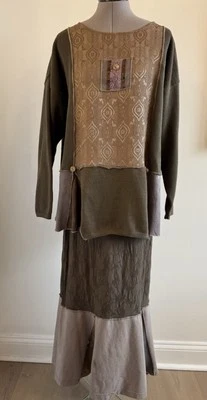 HOME FROX Vintage 90's Boho Artsy 2 Piece Skirt And Tunic Top Set Size Medium - Image 1 of 4