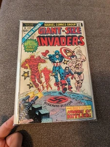 Giant-Size INVADERS #1 Marvel comic book 1975 hitler F Master Man - Picture 1 of 10