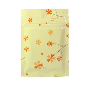 Bolsas con cremallera de 4x6" resellables con lámina de Mylar diseñada con flores amarillas brillantes 100 un. - Imagen 1 de 5
