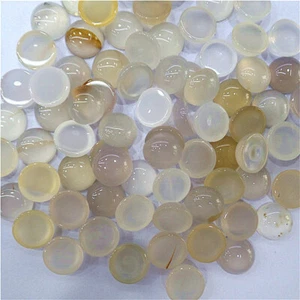 100 piezas cabujón cabina redonda gris ágata natural al por mayor de 12 mm hágalo usted mismo HH7079 - Imagen 1 de 2