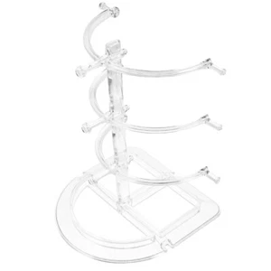 Multi-tier Clear Stable Detachable Plastic Eyeglass Holder For Desk Glass Stand - Picture 1 of 12